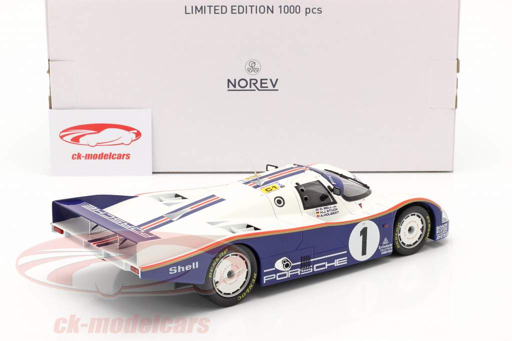 Porsche 962C #1 vincitore 24h LeMans 1986 Stuck, Bell, Holbert 1:18 Norev