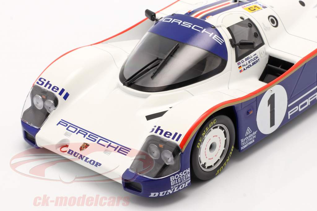 Porsche 962C #1 ganador 24h LeMans 1986 Stuck, Bell, Holbert 1:18 Norev