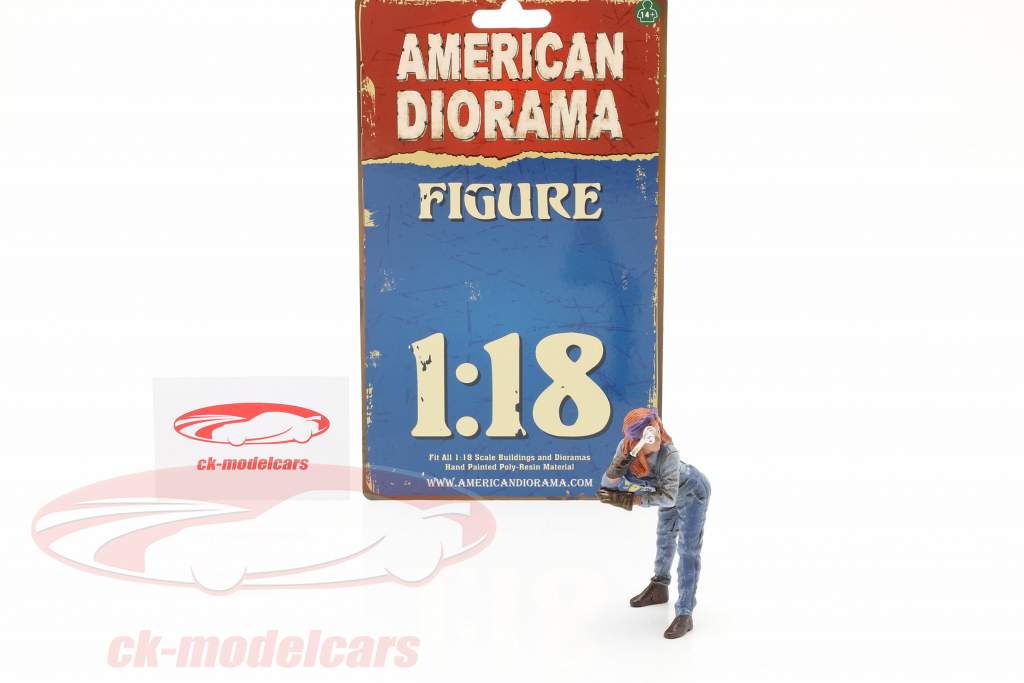 figura #1 Fêmea Machanic 1:18 American Diorama