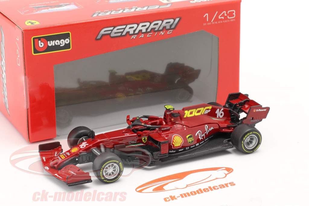 C. Leclerc Ferrari SF1000 #16 1000th GP Ferrari Tuscany GP F1 2020 1:43 Bburago