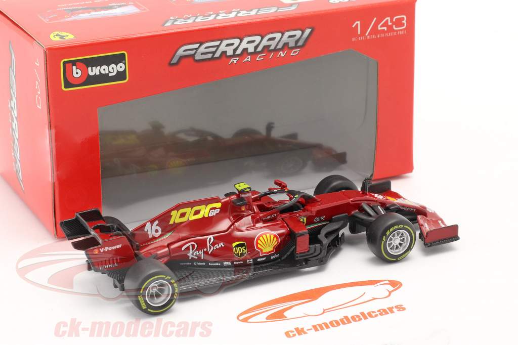 C. Leclerc Ferrari SF1000 #16 1000th GP Ferrari Toskana GP F1 2020 1:43 Bburago