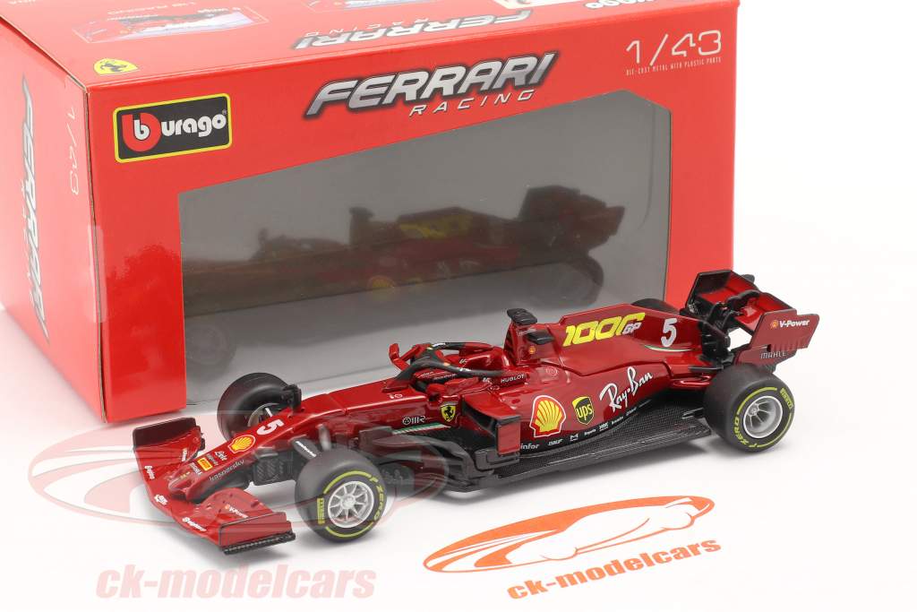 S. Vettel Ferrari SF1000 #5 1000ste GP Ferrari Toscane GP F1 2020 1:43 Bburago