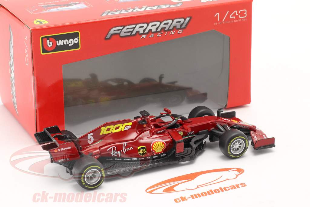 S. Vettel Ferrari SF1000 #5 1000th GP Ferrari Toskana GP F1 2020 1:43 Bburago