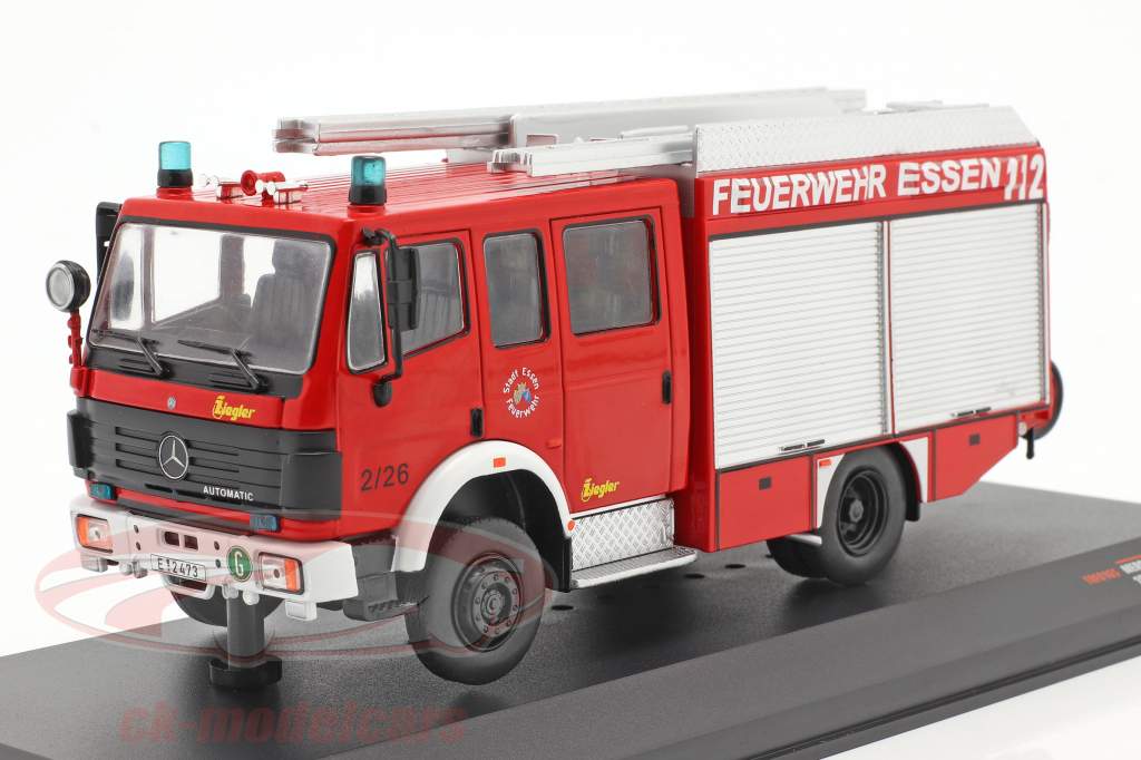 Mercedes-Benz LF 16/12 Brandvæsen Essen Byggeår 1995 rød 1:43 Ixo