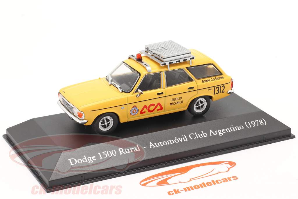 Dodge 1500 Rural 汽车俱乐部 阿根廷 1978 黄色的 1:43 Altaya