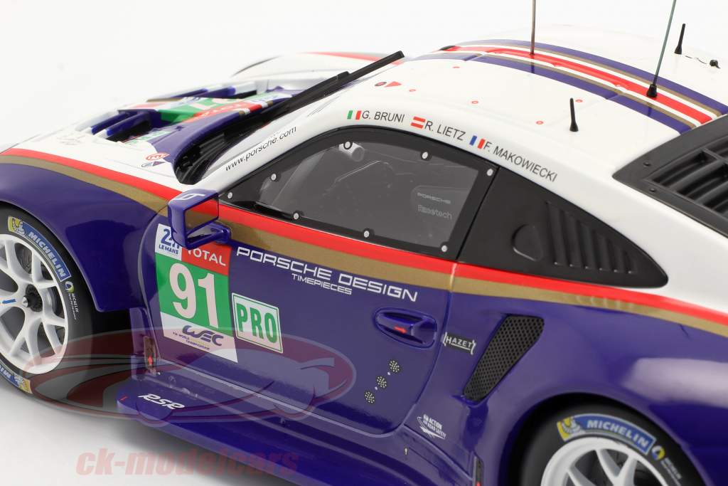 Porsche 911 (991) RSR #91 2ª LMGTE Pro 24h LeMans 2018 1:18 Ixo
