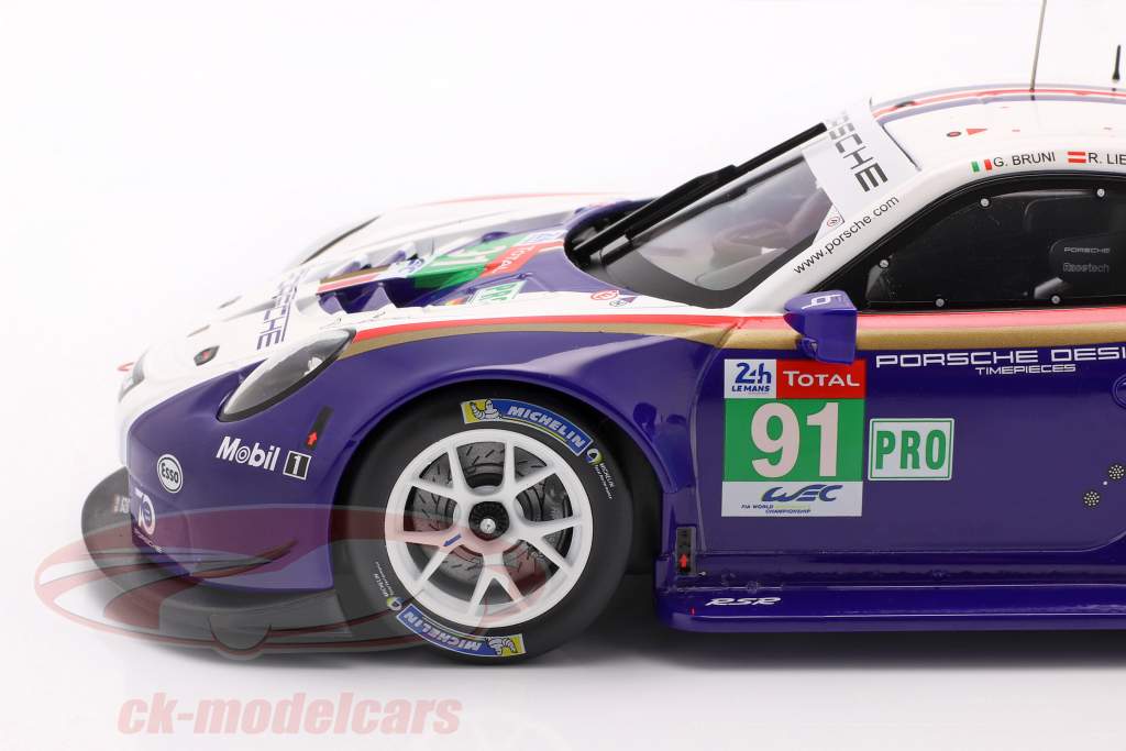 Porsche 911 (991) RSR #91 2. plads LMGTE Pro 24h LeMans 2018 1:18 Ixo