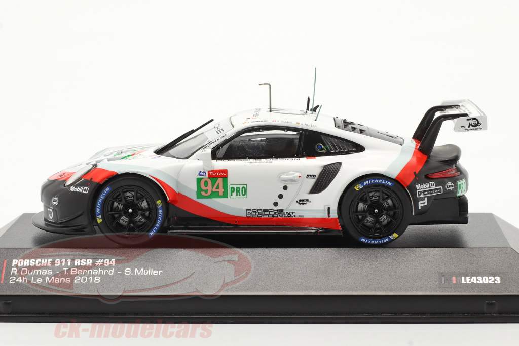 Porsche 911 (991) RSR #94 24h LeMans 2018 Porsche GT Team 1:43 Ixo