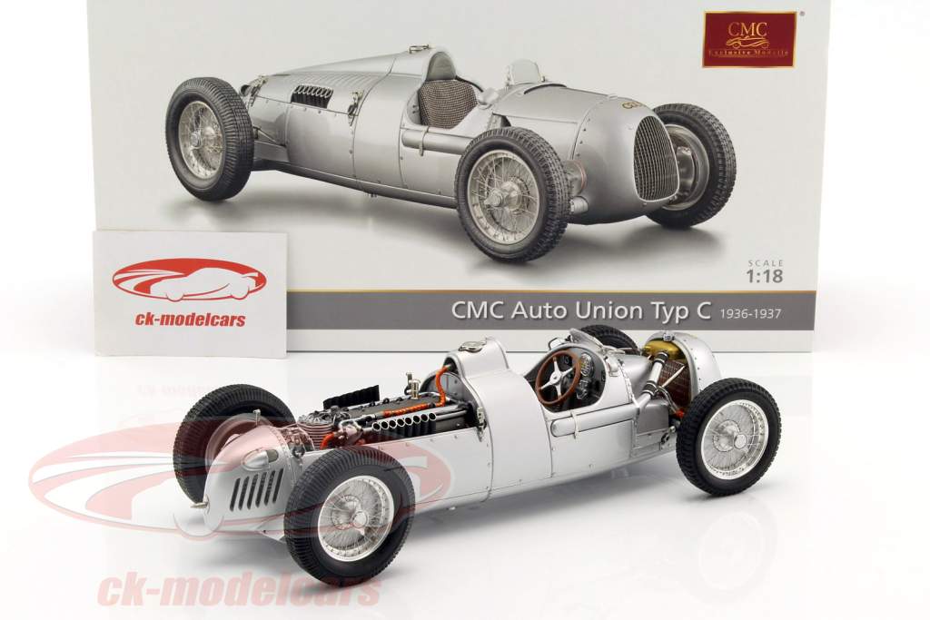 Auto Union Typ C 築 1936/37 銀 1:18 CMC