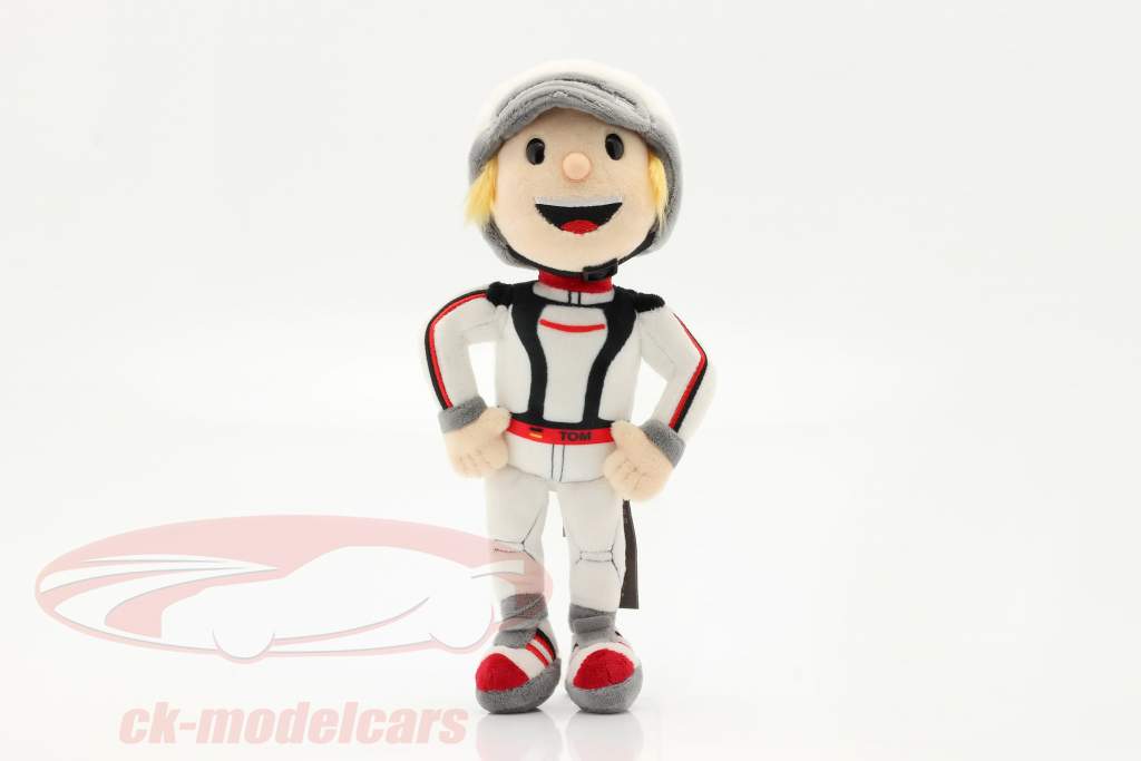 Porsche Figura di peluche Tom Targa 30 cm bianca / nero / rosso