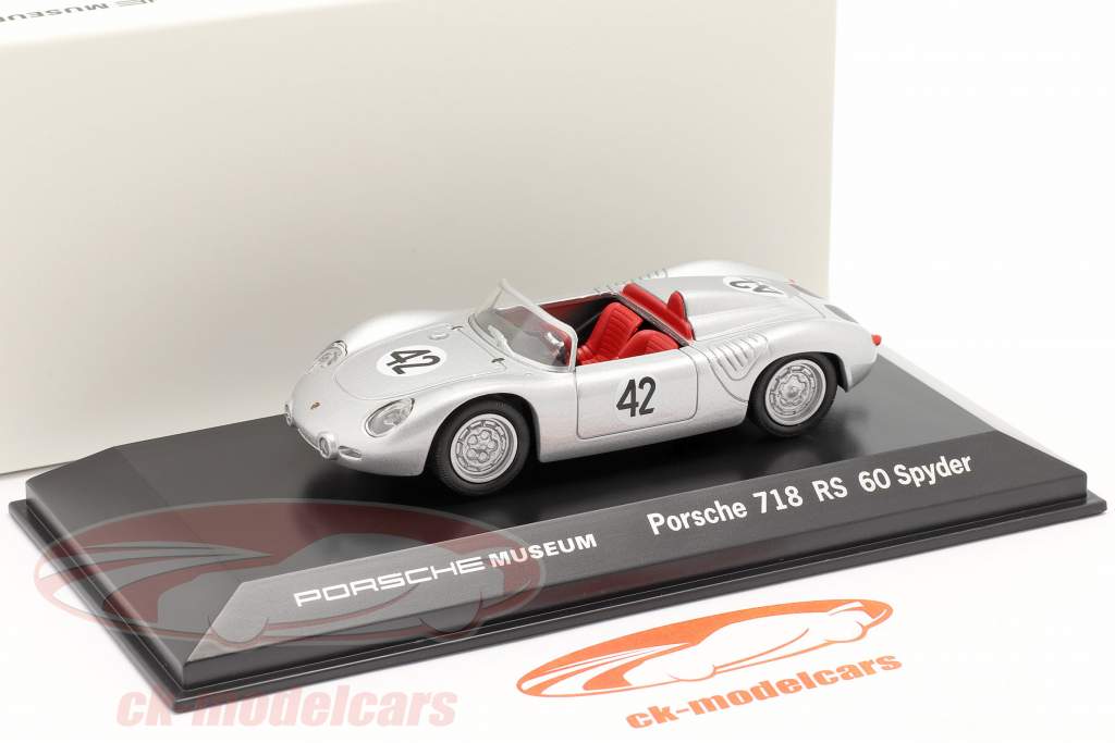 Porsche 718 RS 60 Spyder #42 Winner 12h Sebring 1960 Herrmann, Gendebien 1:43 Welly