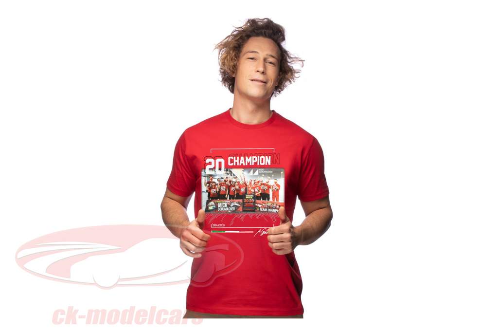 Mick Schumacher T-Shirt Formel 2 Weltmeister 2020 rot