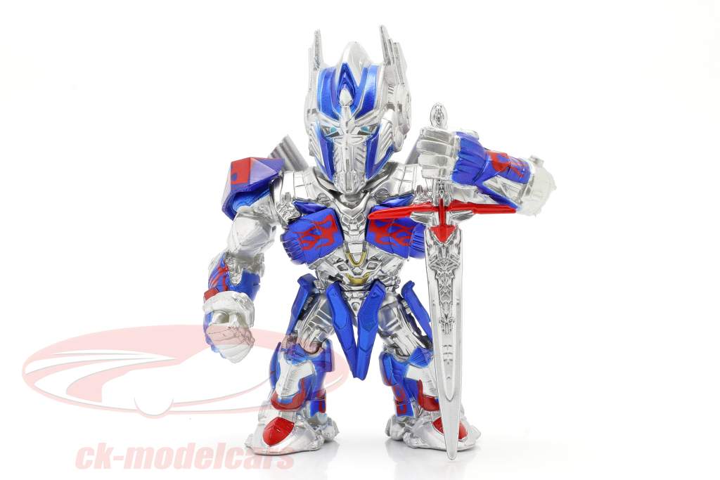 Optimus Prime figure 4 inch Transformers (2017) silver / blue / red Jada Toys