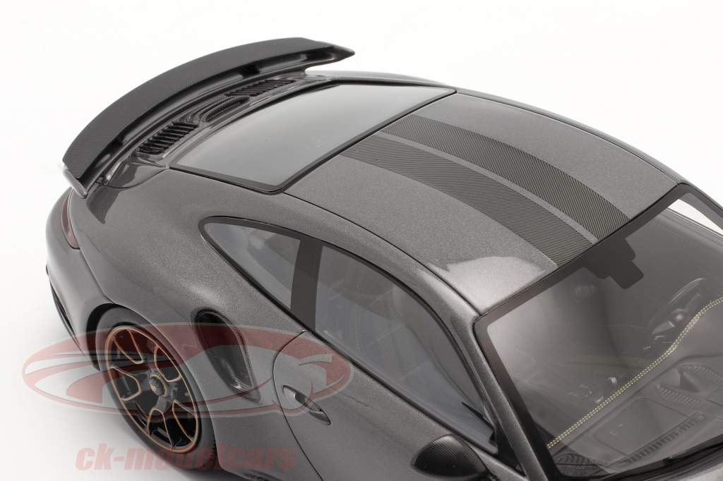 Porsche 911 (991) Turbo S Exclusiv Series grise / noir 1:18 Spark/2. choix