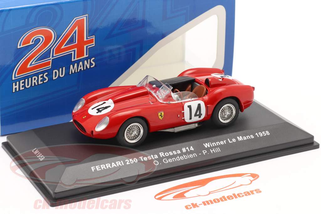 Ferrari 250 Testa Rossa #14 Vinder 24h LeMans 1958 Gendebien, Hill 1:43 Ixo
