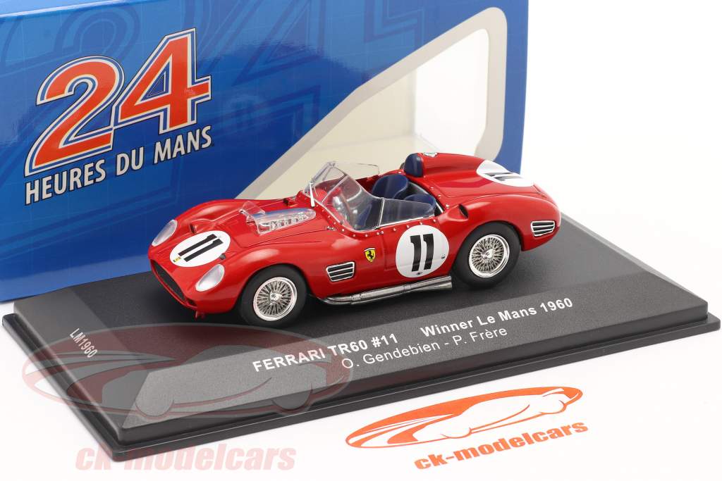 Ferrari TR60 #11 vincitore 24h LeMans 1960 Gendebien, Frere 1:43 Ixo