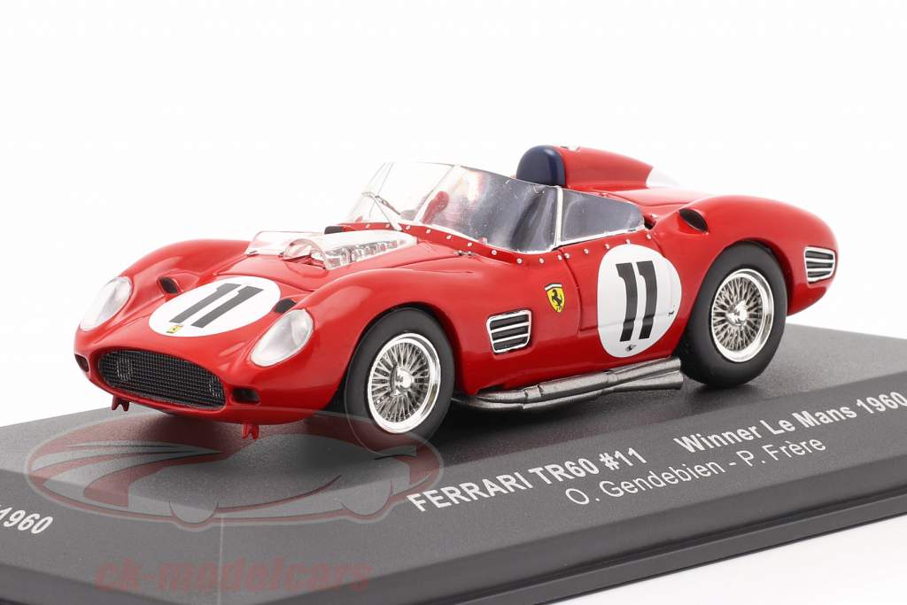 Ferrari TR60 #11 vincitore 24h LeMans 1960 Gendebien, Frere 1:43 Ixo