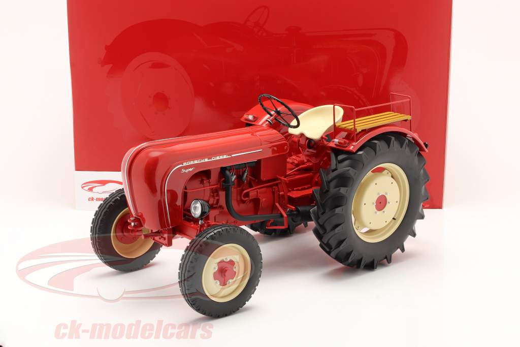 Porsche Super tractor Bouwjaar 1958 rood 1:8 Minichamps