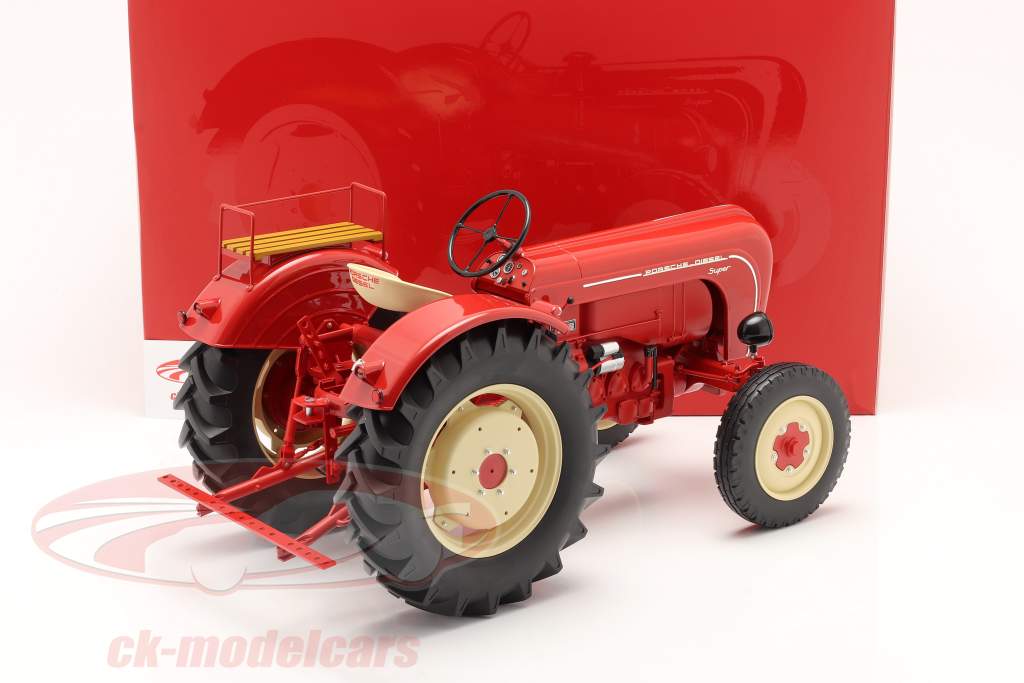 Porsche Super tractor Año de construcción 1958 rojo 1:8 Minichamps