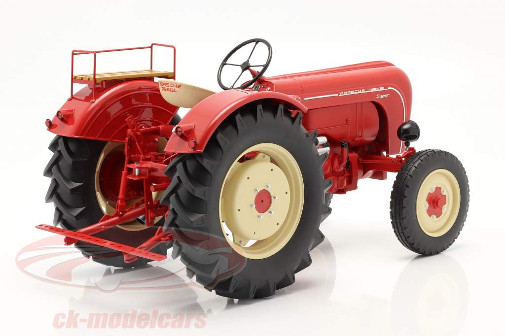 Porsche Super traktor Byggeår 1958 rød 1:8 Minichamps