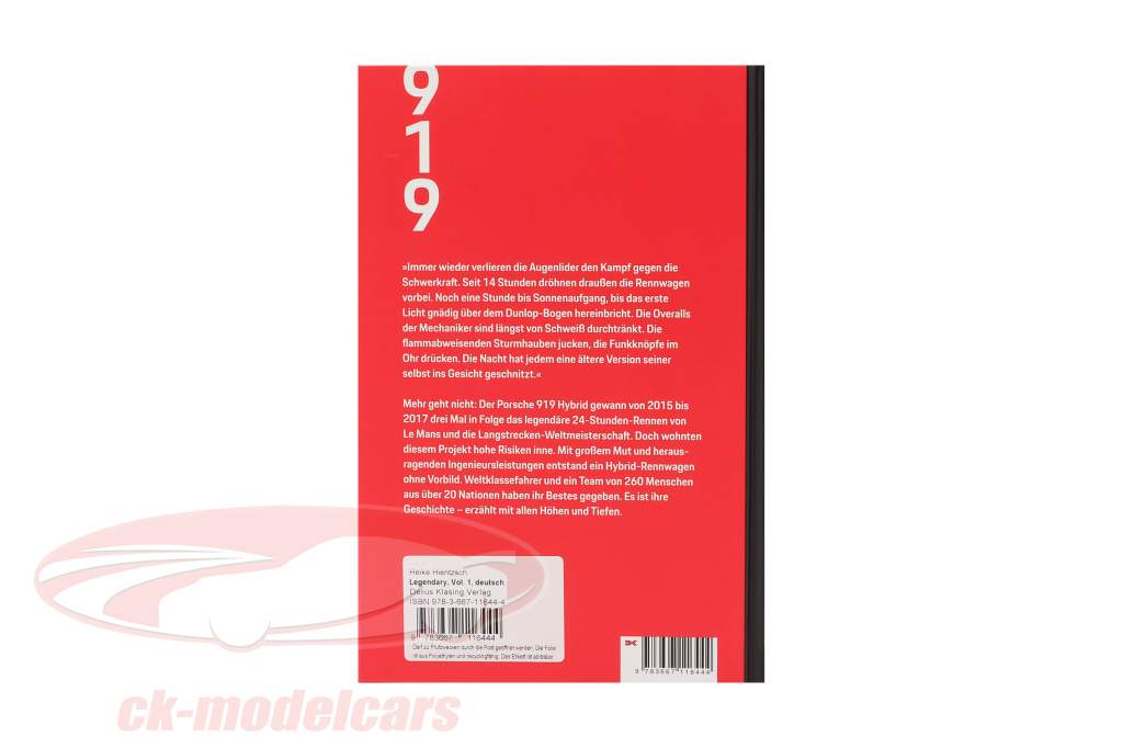 Livro: Lendário - O Porsche 919 Híbrido Projeto (Alemão)