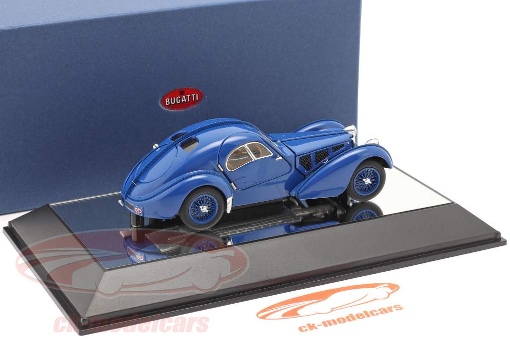 Bugatti Type 57SC Atlantic 建设年份 1938 蓝色 1:43 AUTOart