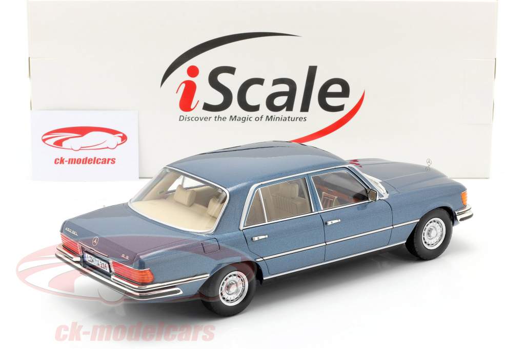 Mercedes-Benz S级 450 SEL 6.9 (W116) 1975-1980 蓝色 金属的 1:18 iScale