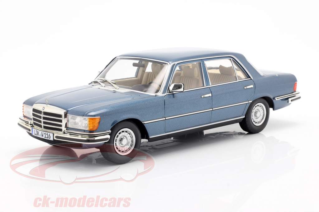 Mercedes-Benz Clase S 450 SEL 6.9 (W116) 1975-1980 azul metálico 1:18 iScale