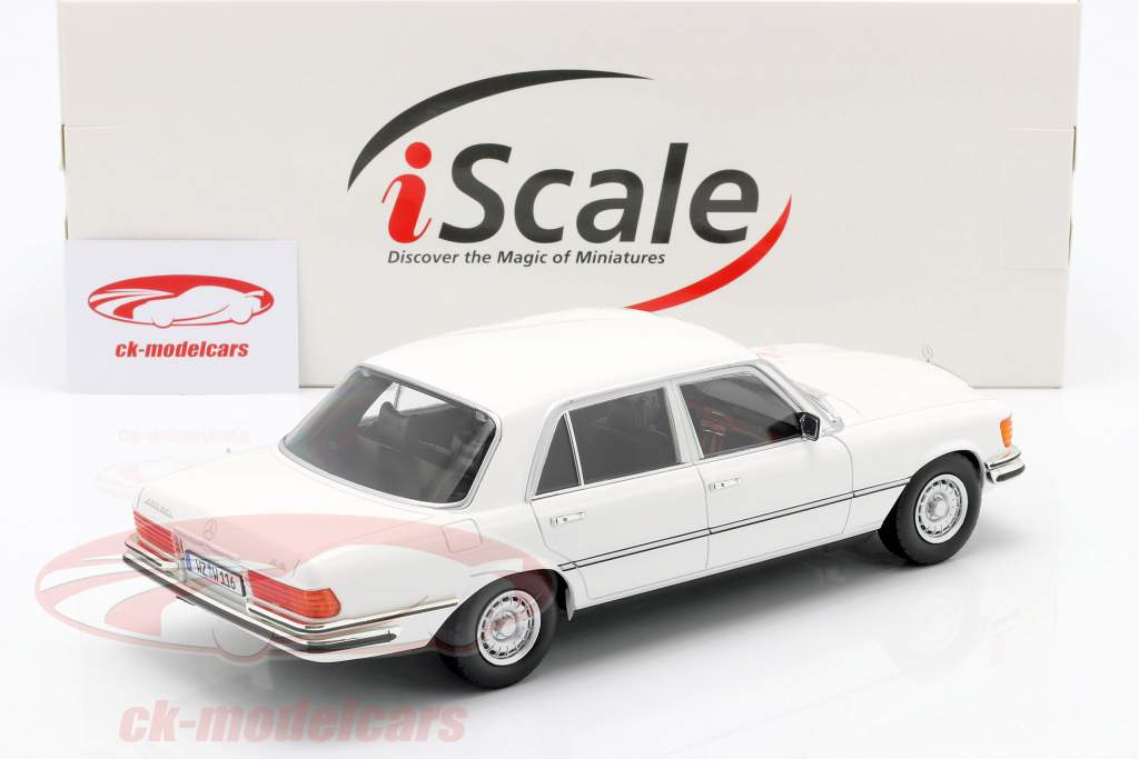 Mercedes-Benz S-класс 450 SEL 6.9 (W116) 1975-1980 белый 1:18 iScale