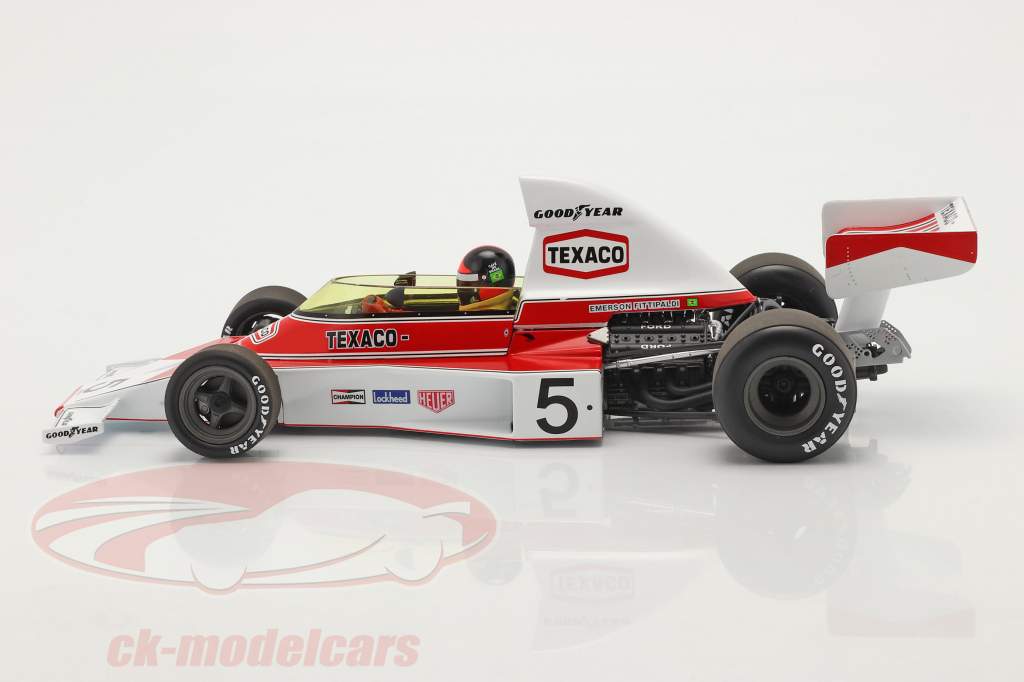 Emerson Fittipaldi McLaren-Ford M23 #5 fórmula 1 Campeón mundial 1974 1:18 Minichamps