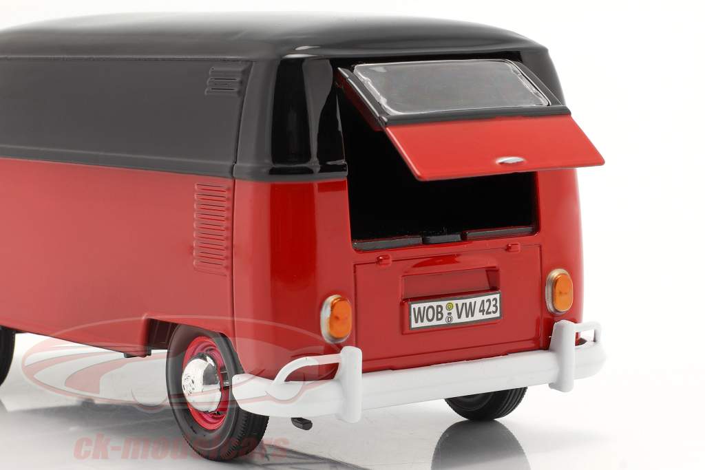 Volkswagen VW Type 2 Van red / black 1:24 MotorMax