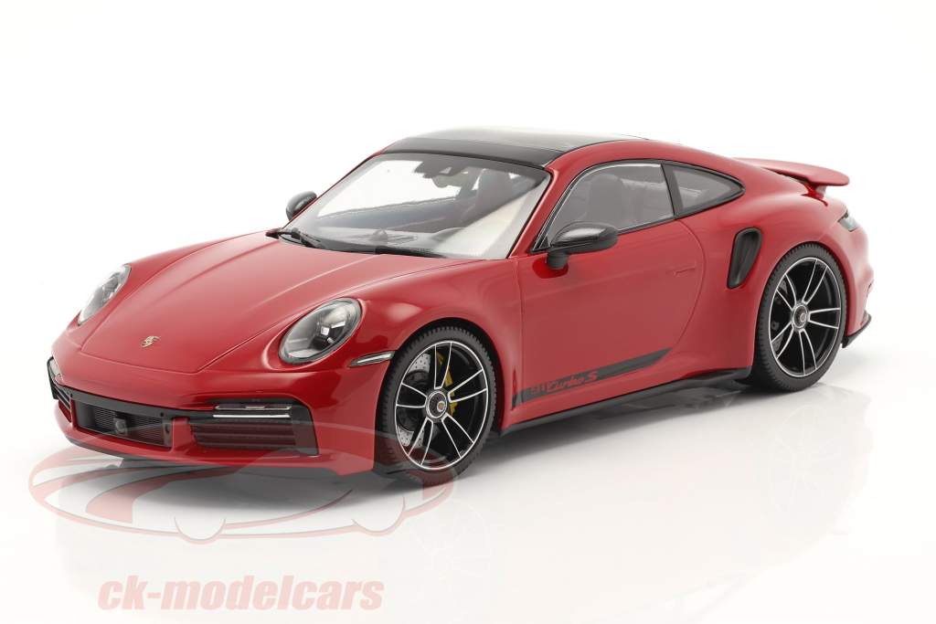 Porsche 911 (992) Turbo S year 2020 carmine red 1:18 Minichamps
