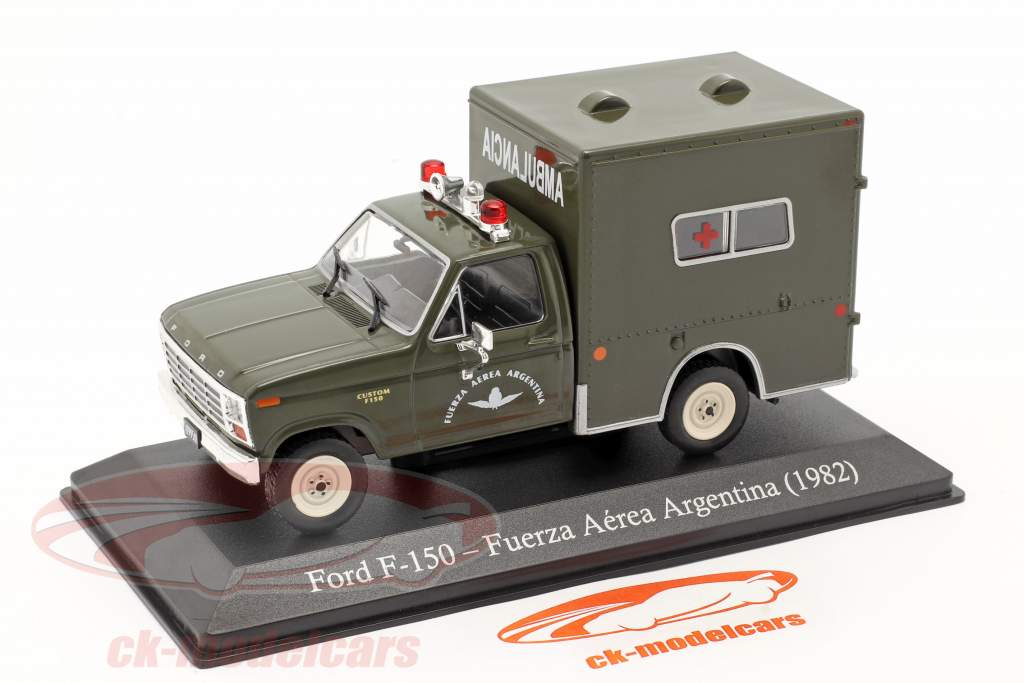 Ford F-150 Military ambulance Argentina year 1982 dark olive 1:43 Altaya