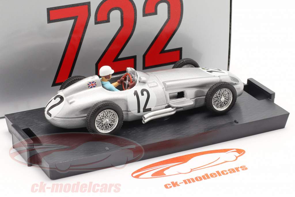 Stirling Moss Mercedes-Benz W196 #12 Winnaar Brits GP formule 1 1955 1:43 Brumm