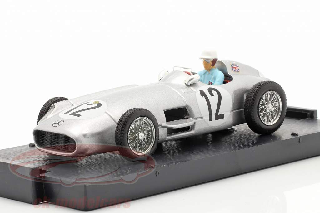 Stirling Moss Mercedes-Benz W196 #12 Vinder Britisk GP formel 1 1955 1:43 Brumm