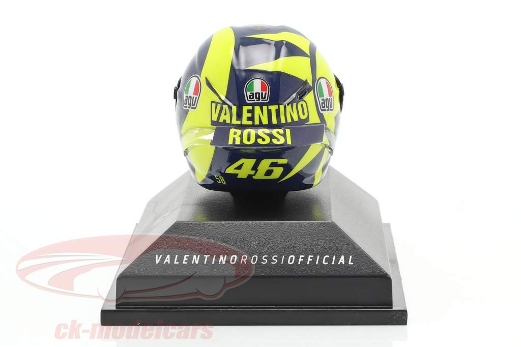 Valentino Rossi MotoGP 2018 AGV hjelm 1:8 Minichamps