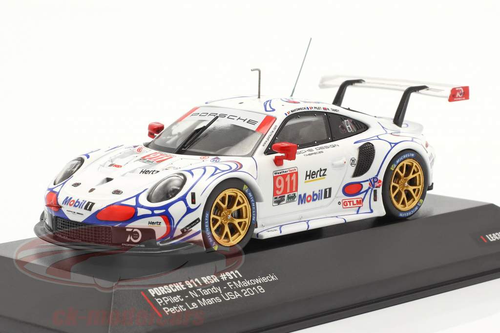 Porsche 911 (991) RSR #911 班级 优胜者 Petit LeMans 2018 Porsche GT Team 1:43 Ixo