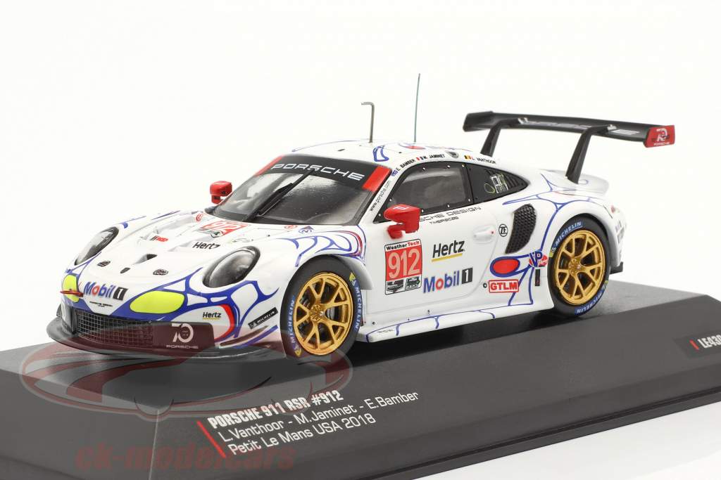 Porsche 911 (991) RSR #912 2 ° Classe GTLM Petit LeMans 2018 Porsche GT Team 1:43 Ixo