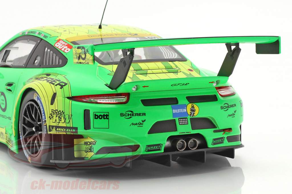 Porsche 911 (991) GT3 R #912 勝者 24h Nürburgring 2018 Manthey Grello 1:18 Ixo