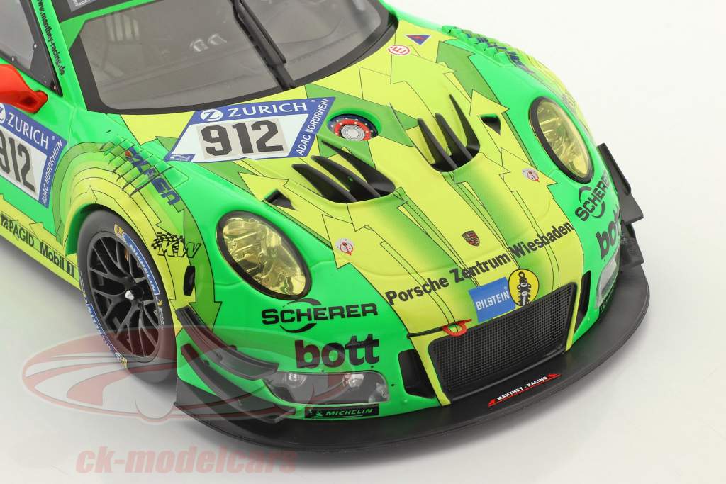 Porsche 911 (991) GT3 R #912 ganador 24h Nürburgring 2018 Manthey Grello 1:18 Ixo