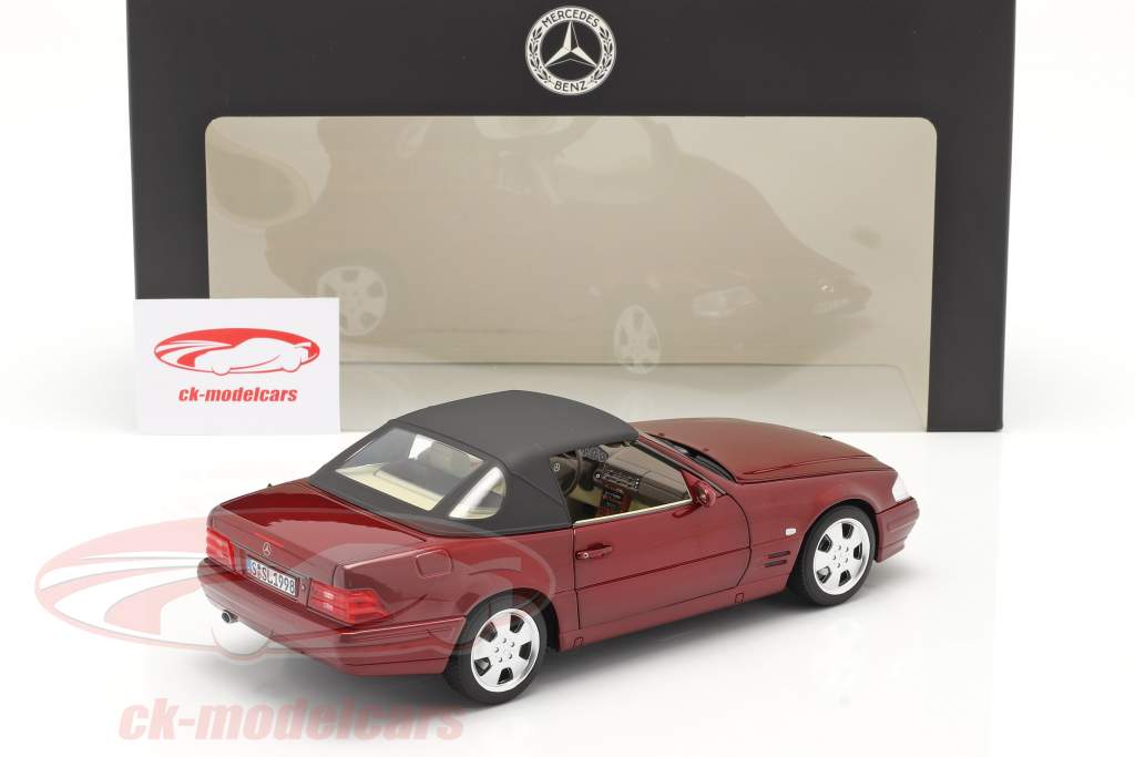 Mercedes-Benz 500 SL (R129) Facelift 1998-2001 琥珀色の赤 1:18 ノレブ