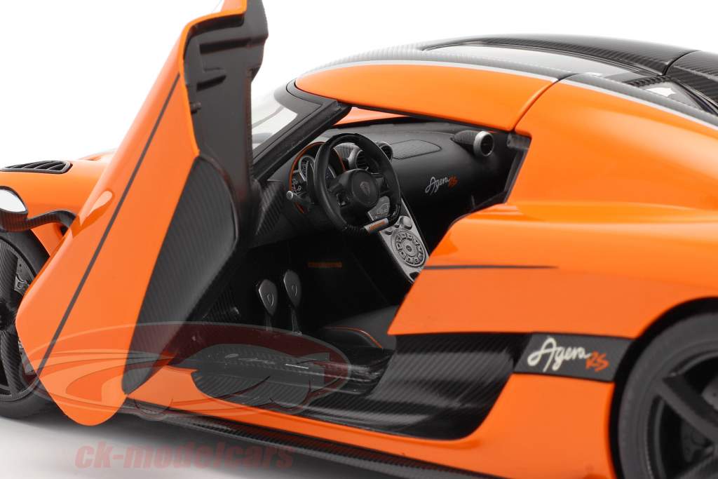Koenigsegg Agera RS Bouwjaar 2015 oranje / koolstof 1:18 AUTOart