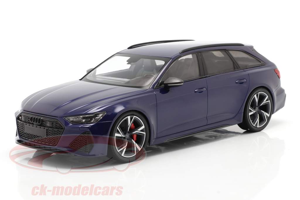 Audi RS 6 Avant (C8) Año de construcción 2019 azul metálico 1:18 Minichamps