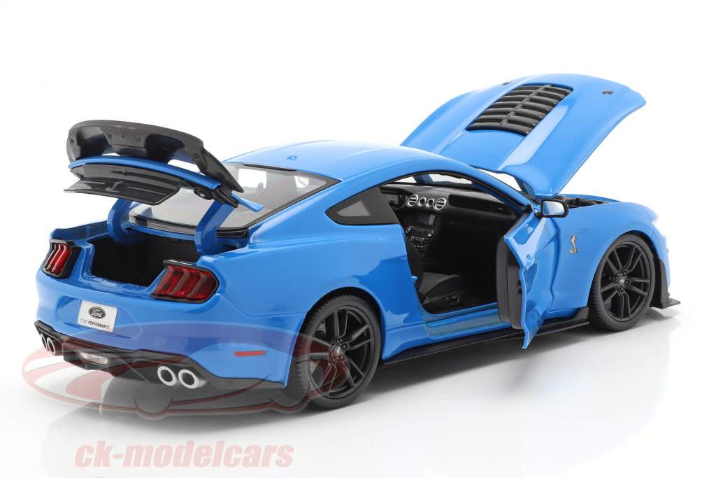Ford Mustang Shelby GT500 Año de construcción 2020 azul 1:18 Maisto