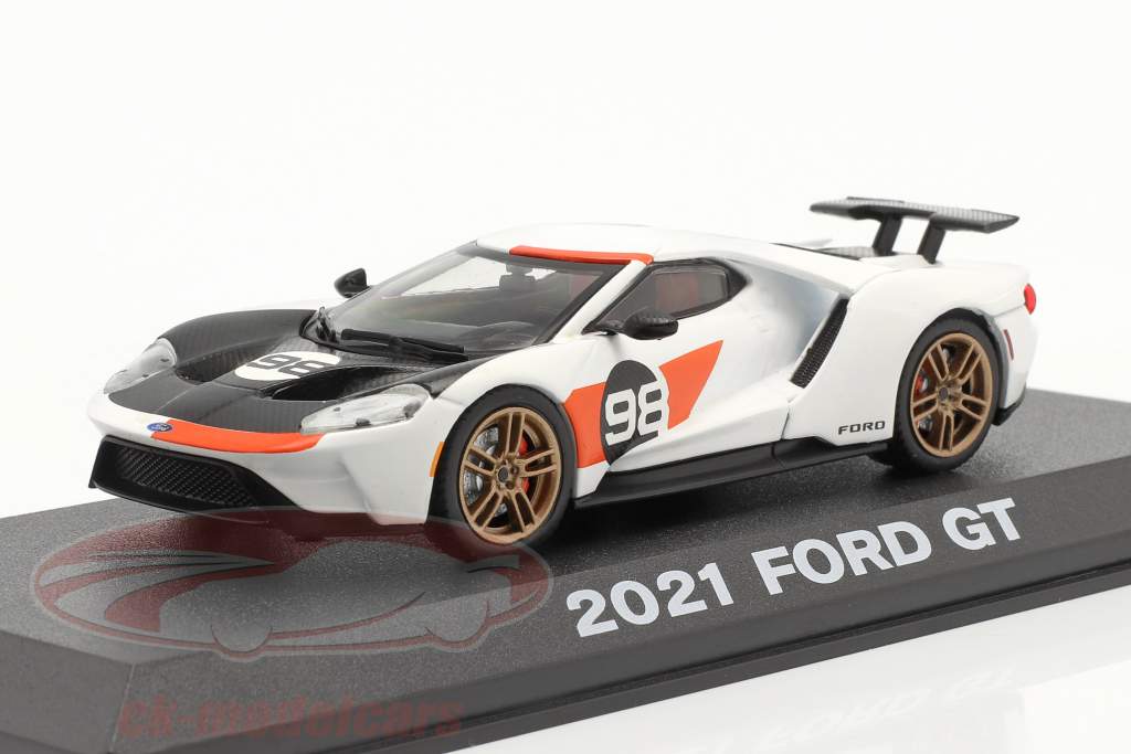FORD GT Racing Heritage 2 2017 FORD GT 1966 HOMMAGE Argent #7 1:64 Greenlight 