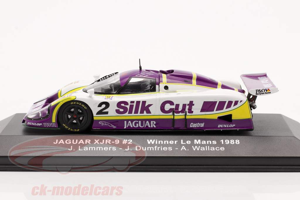 Jaguar XJR-9 #2 ganador 24h LeMans 1988 Lammers, Dumfries, Wallace 1:43 Ixo
