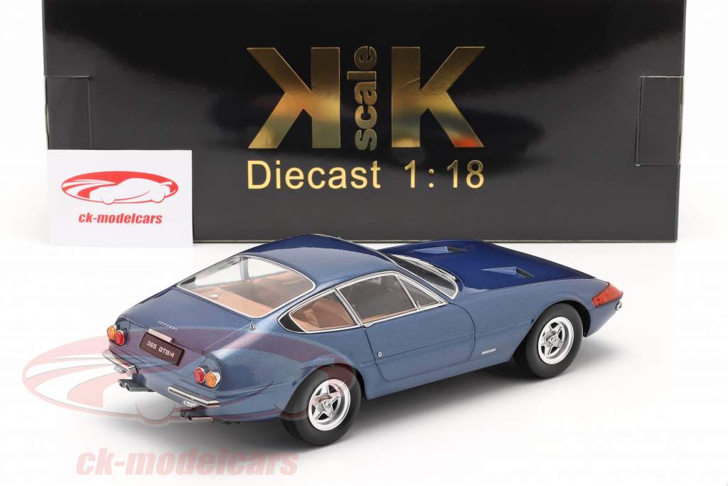 Ferrari 365 GTB/4 Daytona Coupe 2. Serie 1971 blau metallic 1:18 KK-Scale