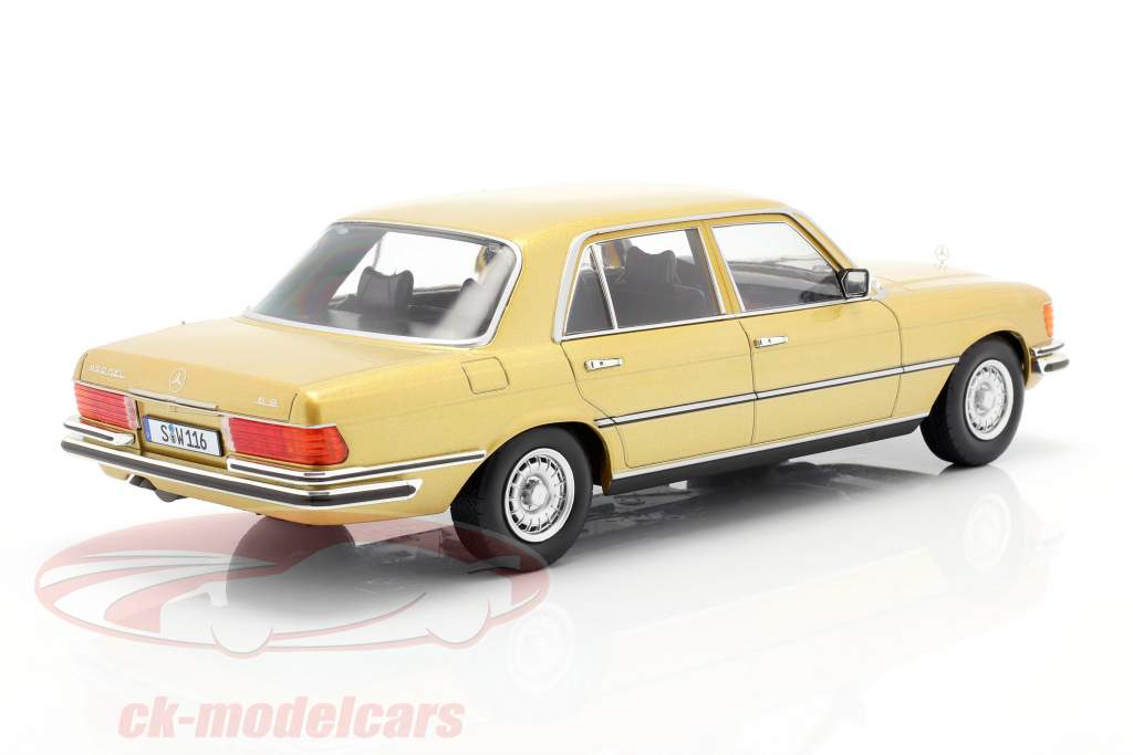 Mercedes-Benz S-класс 450 SEL 6.9 (W116) 1975-1980 золото 1:18 iScale