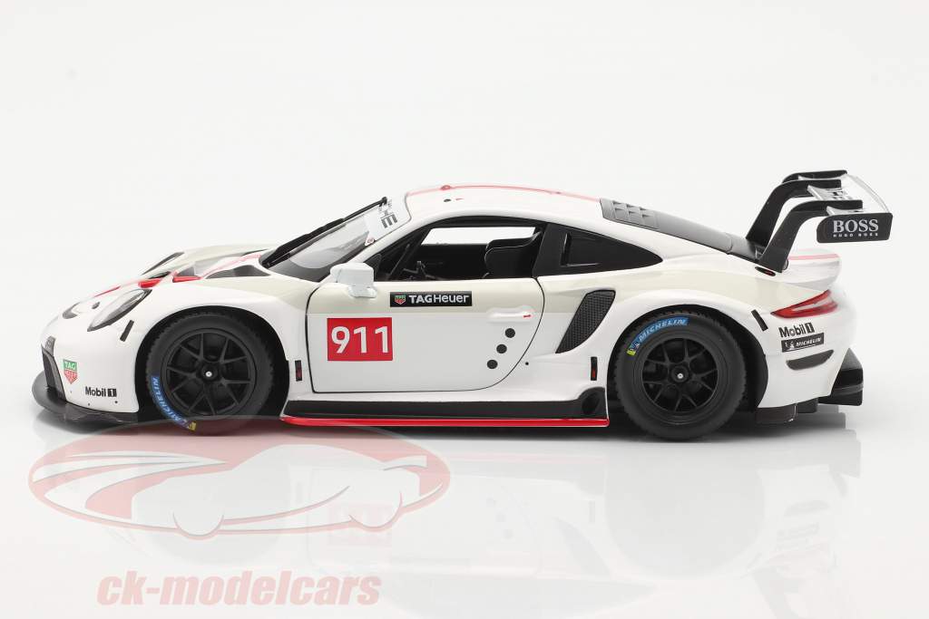 Porsche 911 RSR GT #911 bianca / rosso 1:24 Bburago