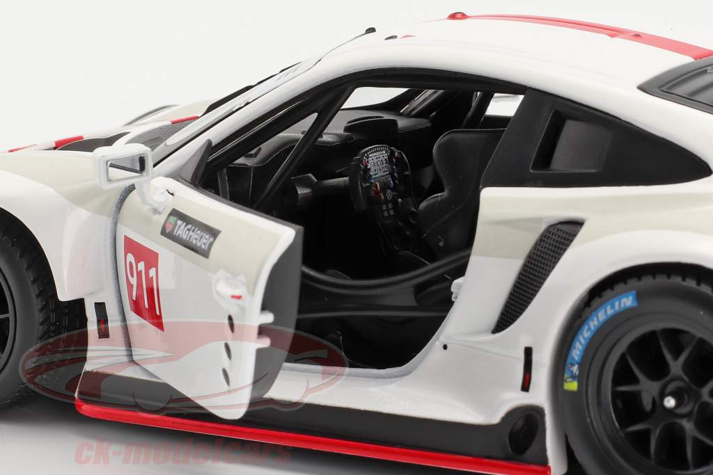 Porsche 911 RSR GT #911 bianca / rosso 1:24 Bburago